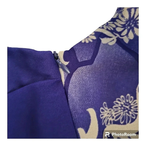 NWOT Apostrophe Womens Sleeveless Knee Length Drape Dress Size M Blue/White - Picture 6 of 15